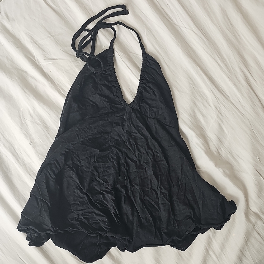 Elegant Black Halter Tank Top